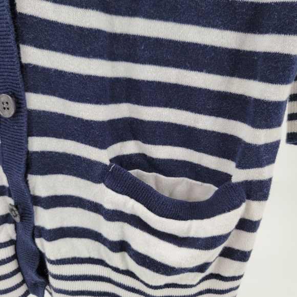 Gap Designed & Crafted Striped Long Sleeve Shirt Women’s Size S Cardigan Button - Picture 5 of 8